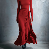 Freja - Maxikjole med knude i siden