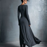 Freja - Maxikjole med knude i siden