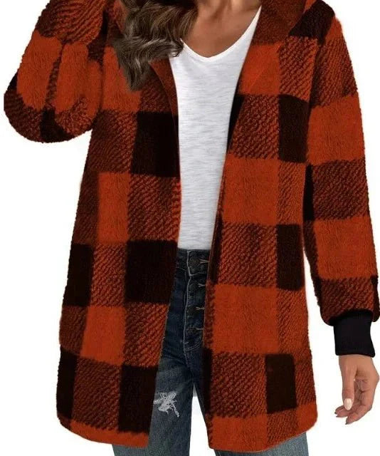 Alberte | Rutete Hættetrøje