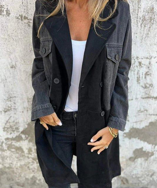 Alberte | Tofarvet denimfrakke