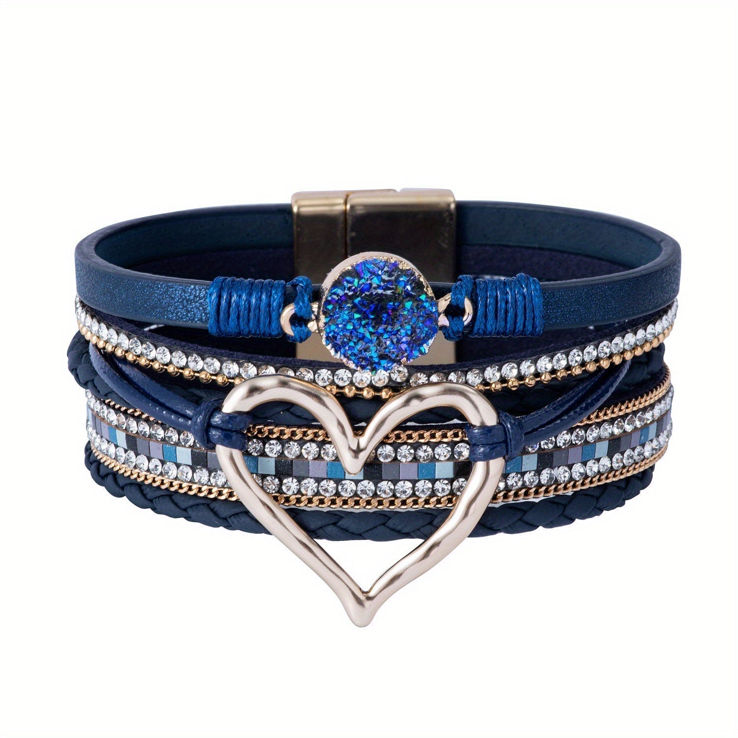 Boho Multilags Læderarmbånd