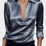 Ida | Satin skjorte