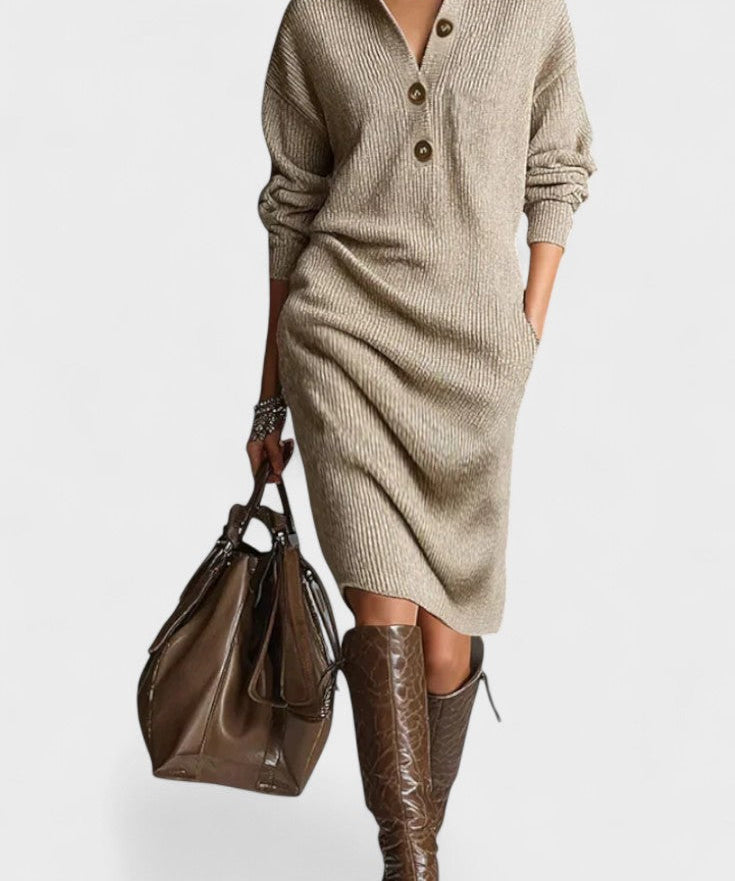 Kornelia™ | Elegant Strikket Kjole