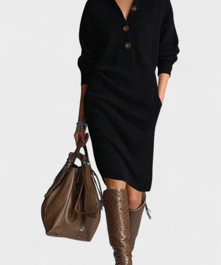 Kornelia™ | Elegant Strikket Kjole