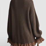 Louise™ | Varm strikkjole med rynker