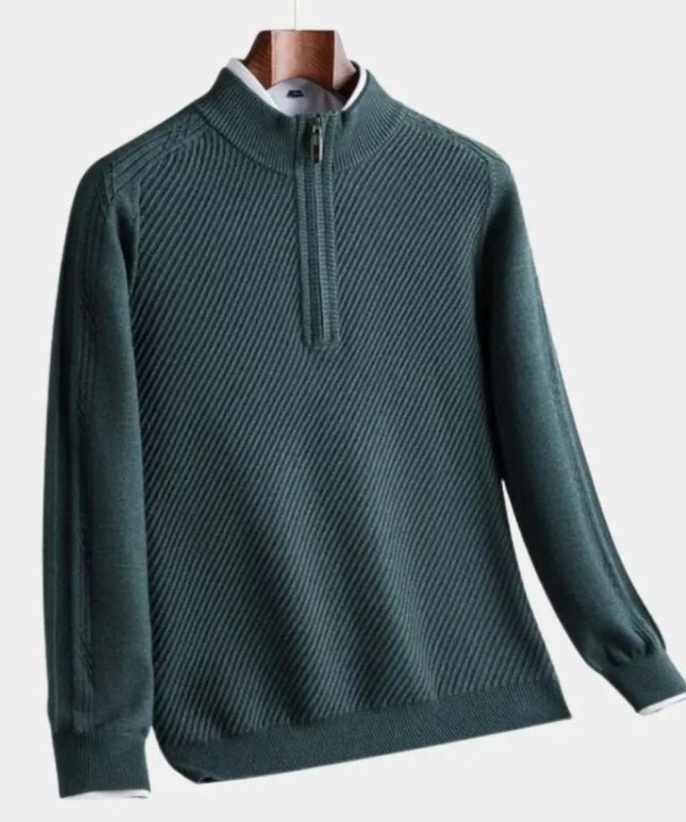 Vilhelm™ | Basis Pullover med Halvzip