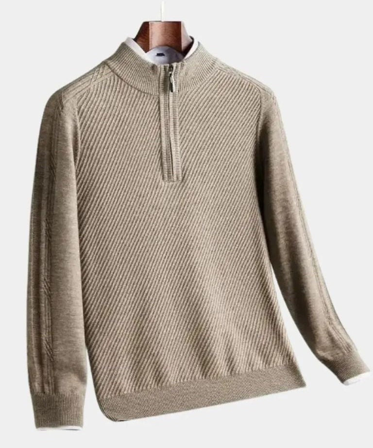 Vilhelm™ | Basis Pullover med Halvzip