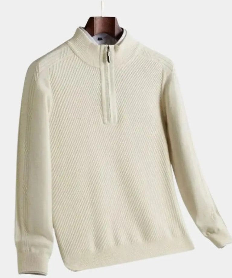 Vilhelm™ | Basis Pullover med Halvzip