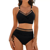 Ida - Bikini-sæt, der slanker maven, med V-udskæring