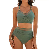 Ida - Bikini-sæt, der slanker maven, med V-udskæring