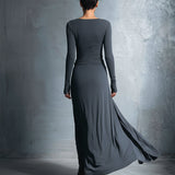 Freja - Maxikjole med knude i siden