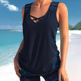 Grethe – Tankini-sæt med geometrisk mønster