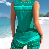 Grethe – Tankini-sæt med geometrisk mønster